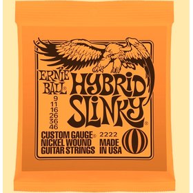 PARA GUITARRA ELECTRICA HYBRID SLINKY CUSTOM GAUGE 2222 0.09-0.46