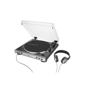 AT-LP60XHP-GM TURNTABLE + HEADPHONES FRENTE GRIS