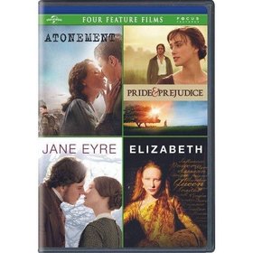 ATONEMENT / PRIDE & PREJUDICE / JANE EYRE 4 DVD BOXED SET WIDESCREEN USA IMPORT